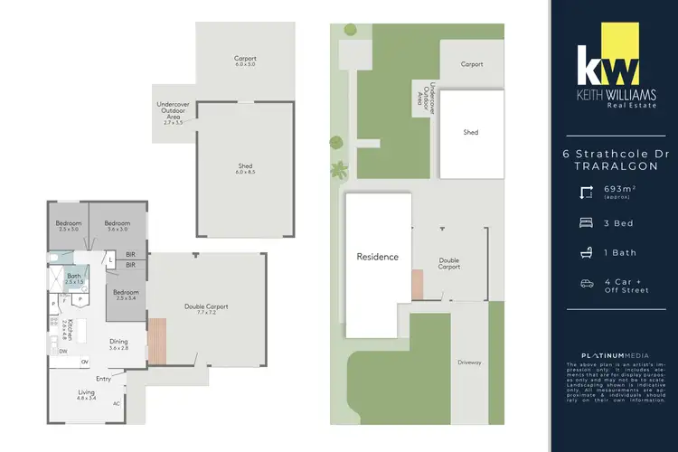 Floorplan of Homely house listing, 6 Strathcole Drive, Traralgon VIC 3844