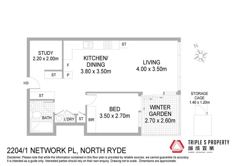 Floorplan of Homely apartment listing, 2204/1 Network Place, North Ryde NSW 2113