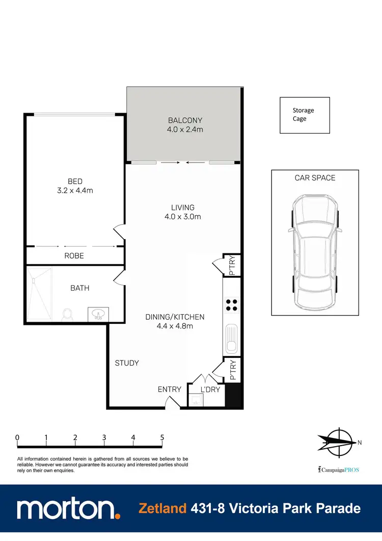 Floorplan of Homely apartment listing, 431/8 Victoria Park Parade, Zetland NSW 2017