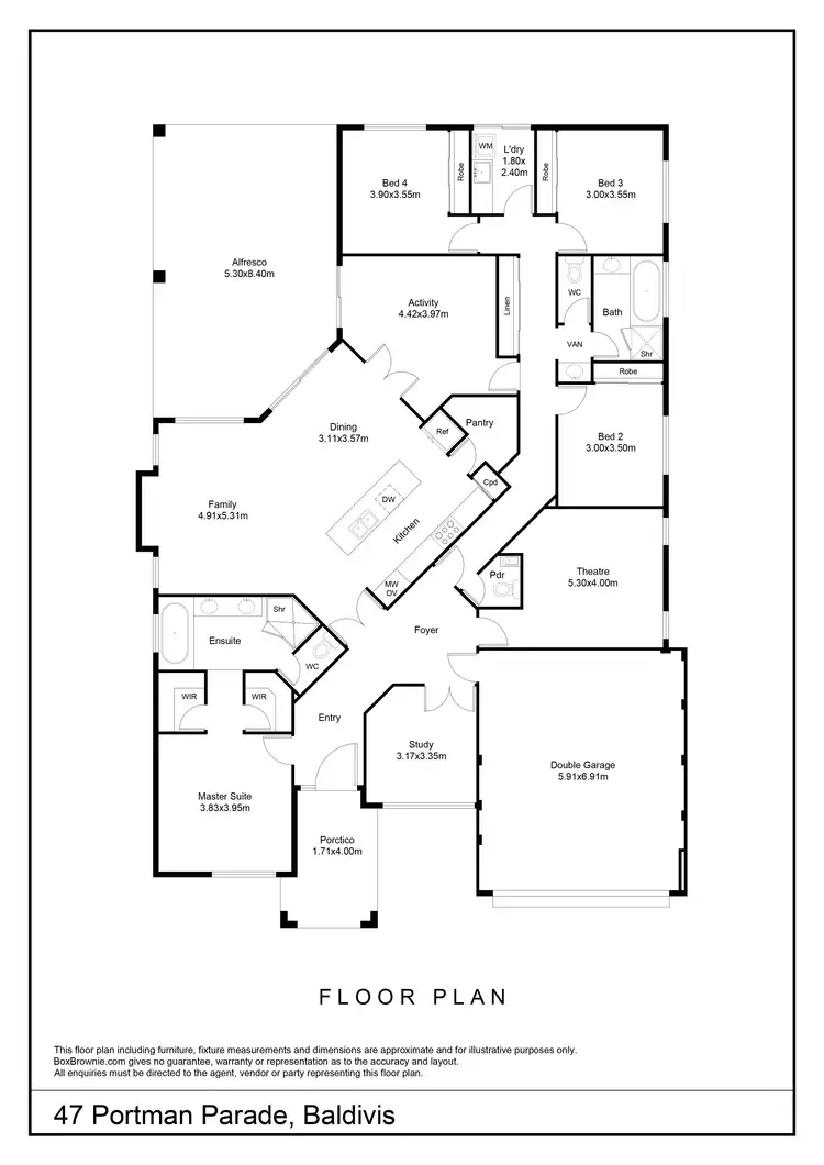 Floorplan of Homely house listing, 47 Portman Parade, Baldivis WA 6171