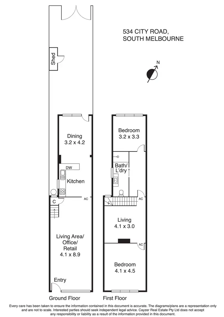 Floorplan of Homely terrace listing, 534 City Road, South Melbourne VIC 3205