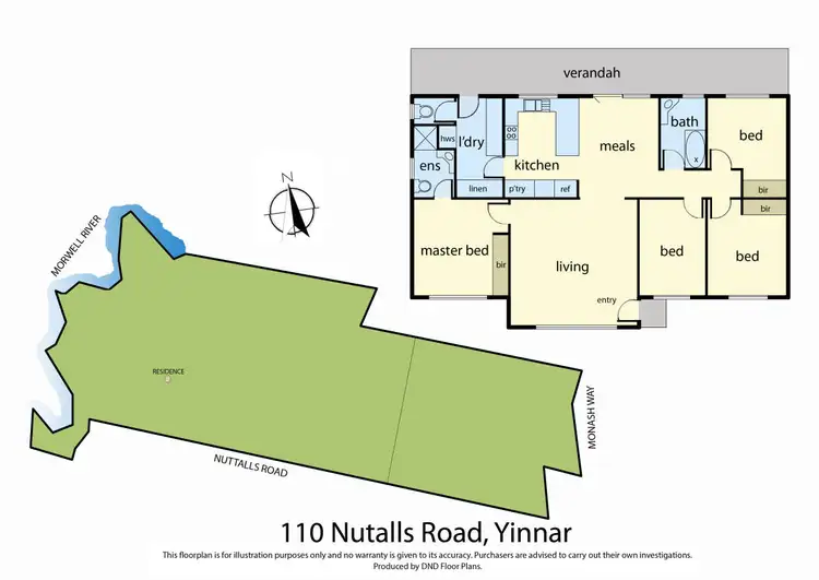 Floorplan of Homely rural property listing, 110 Nuttalls Road, Yinnar VIC 3869