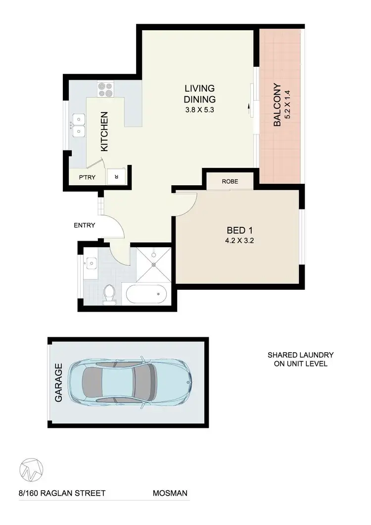 Floorplan of Homely apartment listing, 8/160 Raglan Street, Mosman NSW 2088