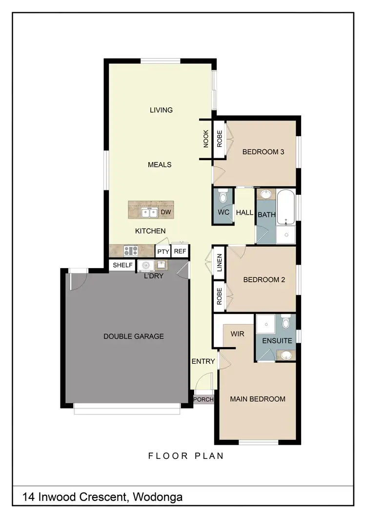 Floorplan of Homely house listing, 14 Inwood Crescent, Wodonga VIC 3690