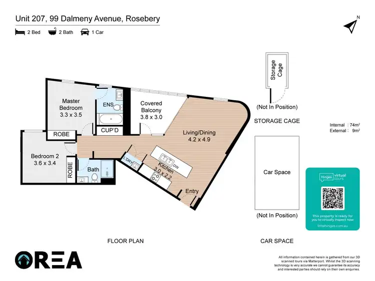 Floorplan of Homely apartment listing, 207/99 Dalmeny Avenue, Rosebery NSW 2018
