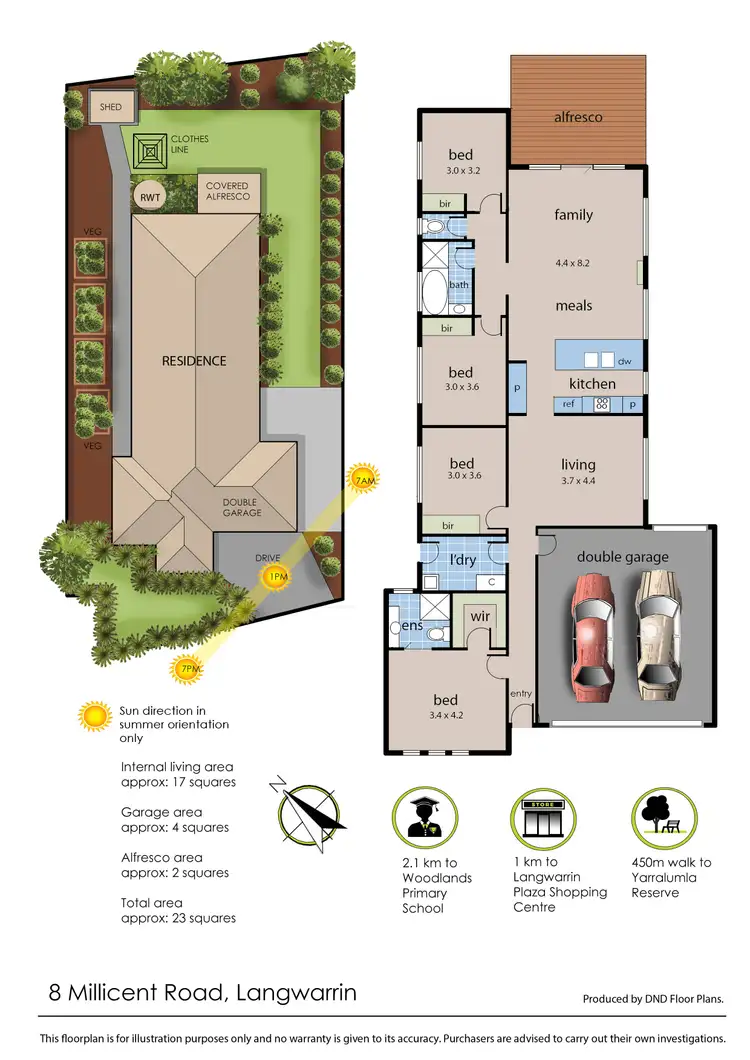 Floorplan of Homely house listing, 8 Millicent Road, Langwarrin VIC 3910