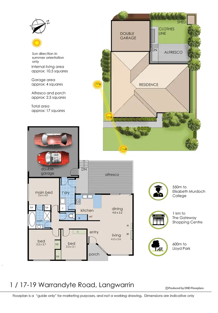 Floorplan of Homely unit listing, 1/17-19 Warrandyte Road, Langwarrin VIC 3910