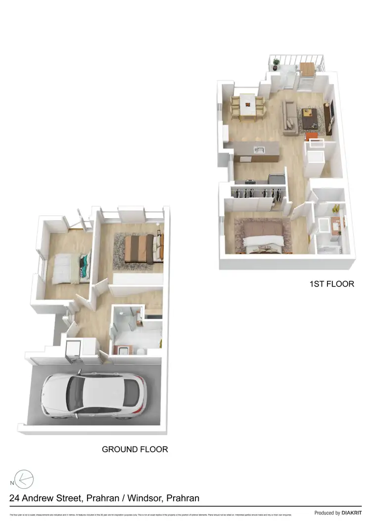 Floorplan of Homely townhouse listing, 24 Andrew Street, Windsor VIC 3181