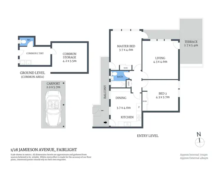 Floorplan of Homely apartment listing, 1/28 Jamieson Avenue, Fairlight NSW 2094