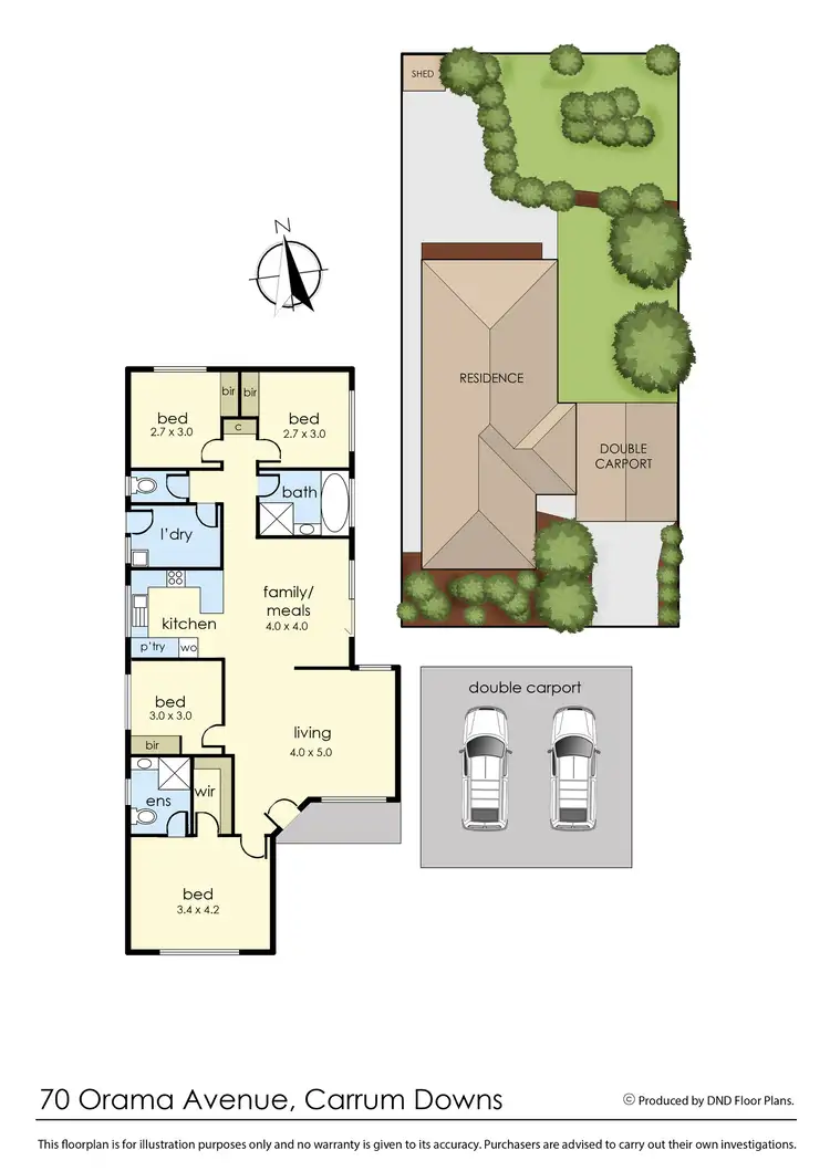 Floorplan of Homely house listing, 70 Orama Avenue, Carrum Downs VIC 3201