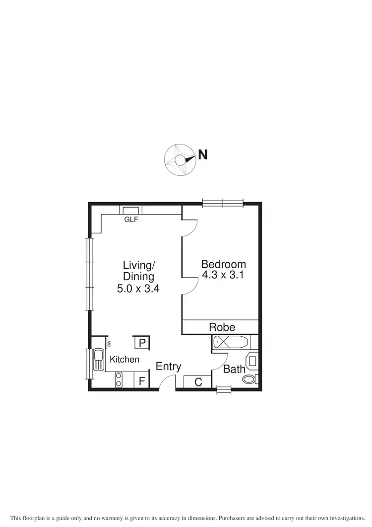 Floorplan of Homely apartment listing, 1/91 Ormond Esplanade, Elwood VIC 3184