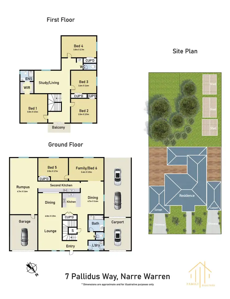 Floorplan of Homely house listing, 7 Pallidus Way, Narre Warren VIC 3805