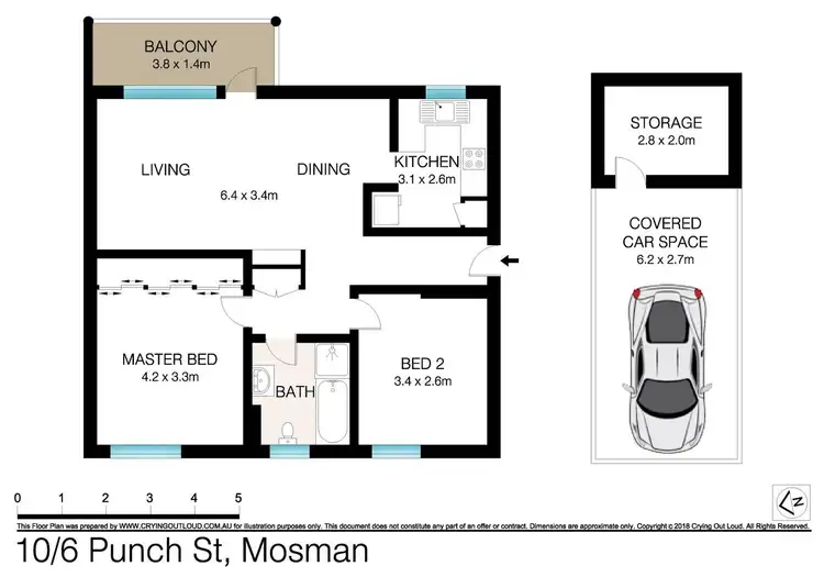 Floorplan of Homely apartment listing, 10/6 Punch Street, Mosman NSW 2088