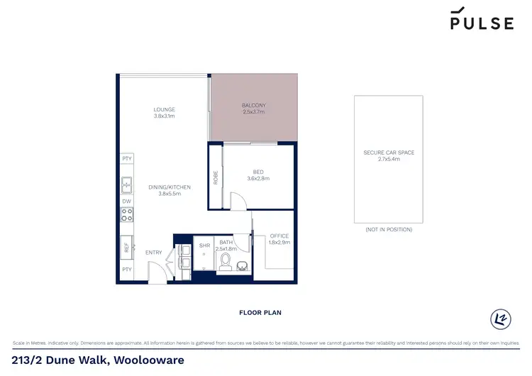 Floorplan of Homely apartment listing, 213/2 Dune Walk, Woolooware NSW 2230