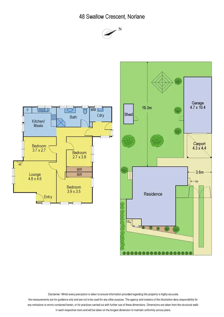 Floorplan of Homely house listing, 48 Swallow Crescent, Norlane VIC 3214