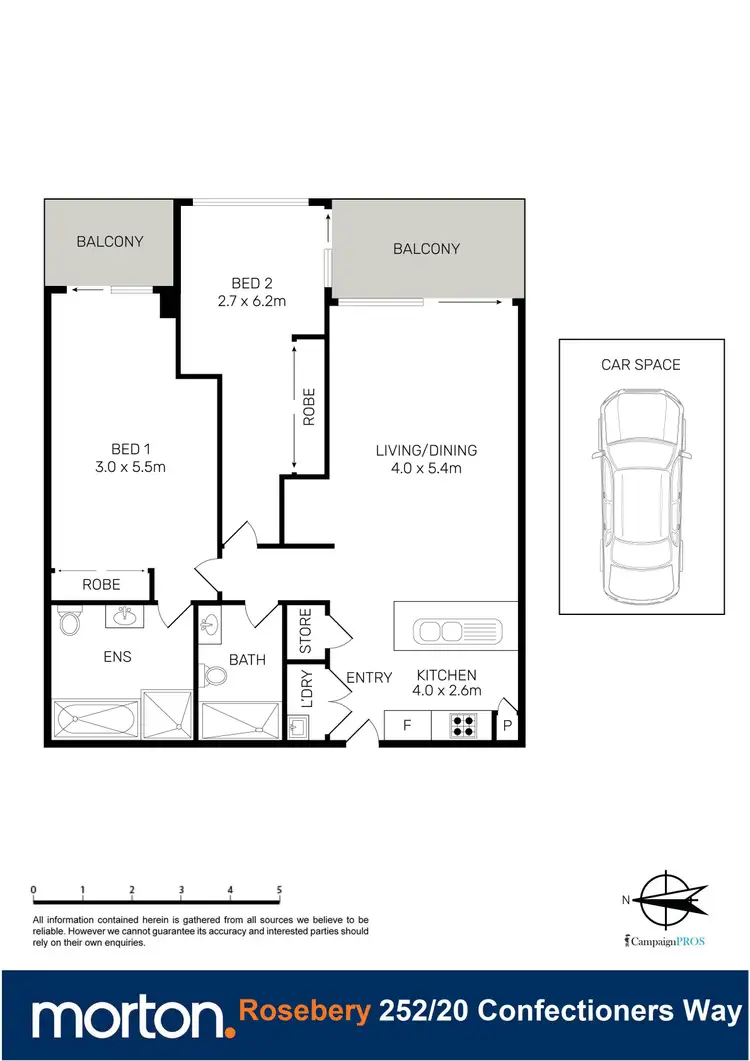 Floorplan of Homely apartment listing, 252/20 Confectioners Way, Rosebery NSW 2018