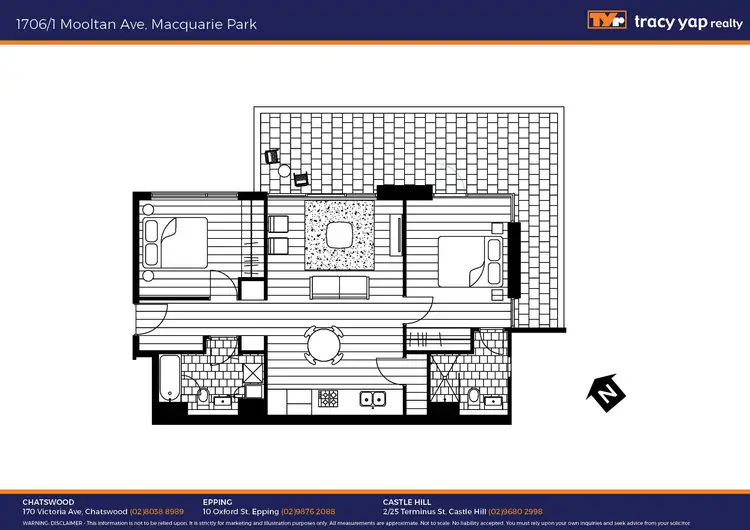 Floorplan of Homely unit listing, 1706/1 Mooltan Avenue, Macquarie Park NSW 2113