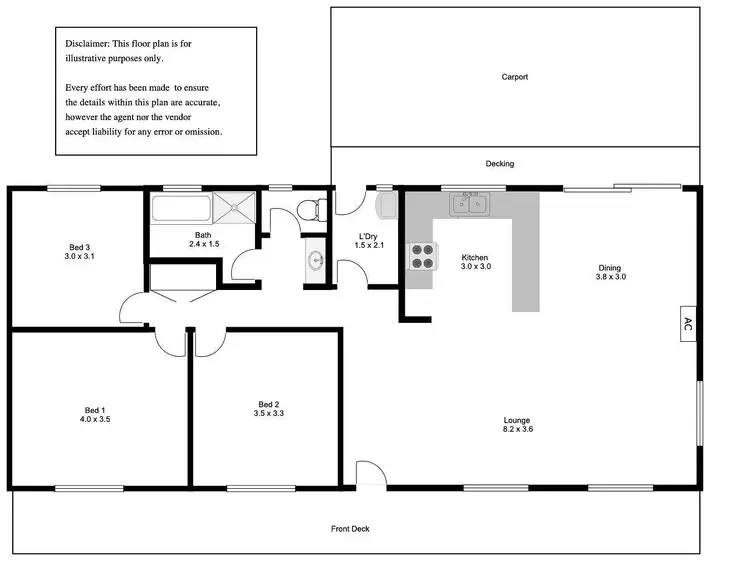 Floorplan of Homely house listing, 1/18 Baltimore Street, Port Lincoln SA 5606