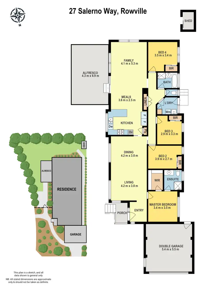 Floorplan of Homely house listing, 27 Salerno Way, Rowville VIC 3178