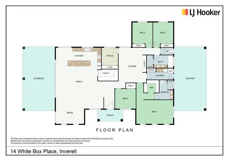 Floorplan of Homely rural property listing, 14 White Box Place, Inverell NSW 2360