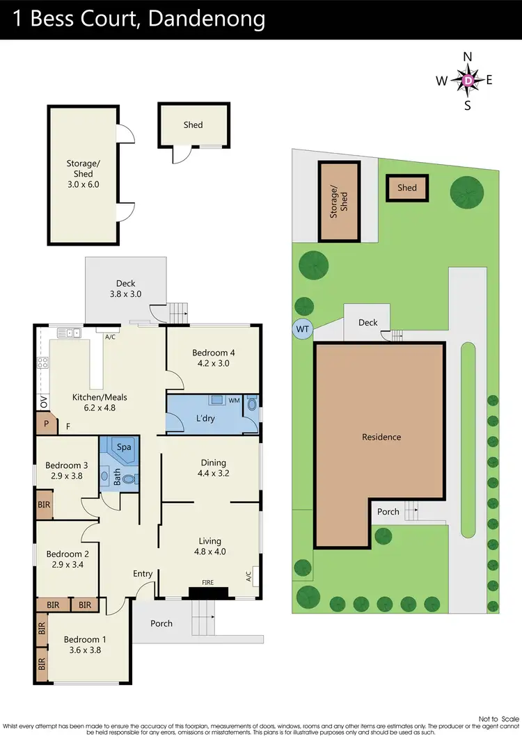 Floorplan of Homely house listing, 1 Bess Court, Dandenong VIC 3175