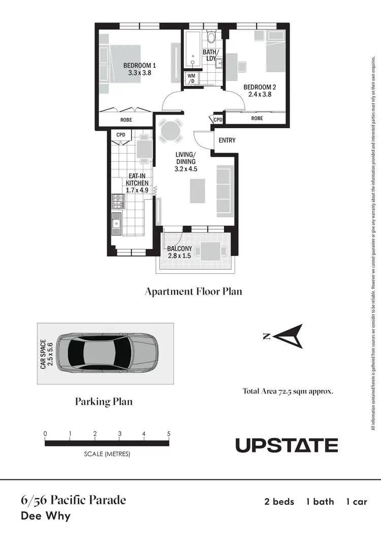 Floorplan of Homely unit listing, 6/56 Pacific Parade, Dee Why NSW 2099