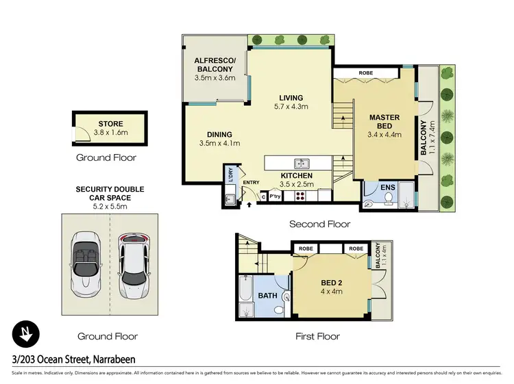 Floorplan of Homely unit listing, 3/203 Ocean Street, Narrabeen NSW 2101
