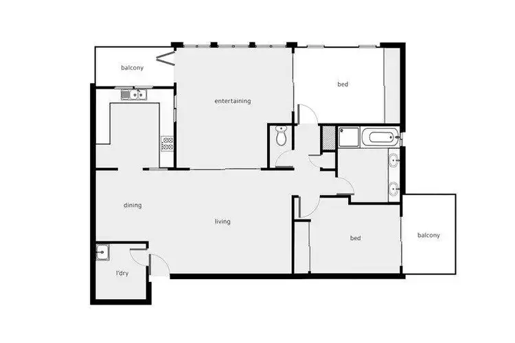 Floorplan of Homely apartment listing, 1206/2-10 Greenslopes Street, Cairns North QLD 4870
