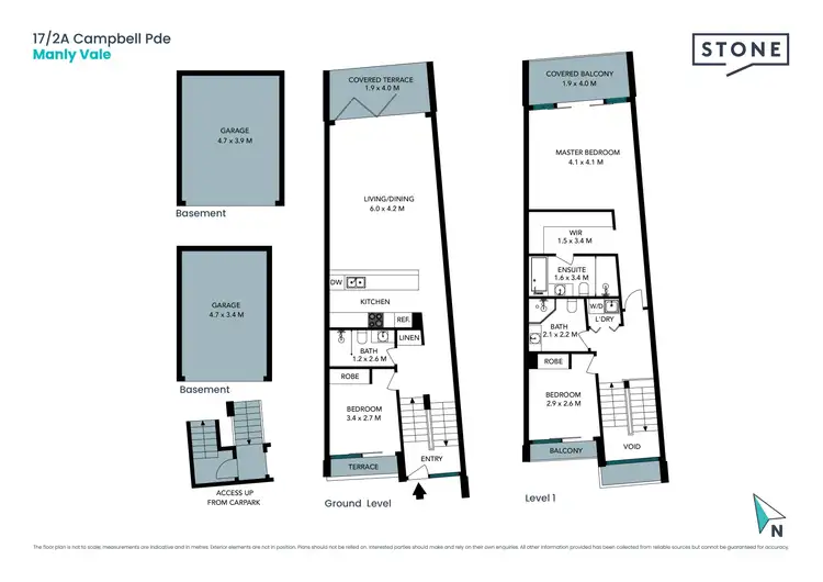 Floorplan of Homely townhouse listing, 17/2a Campbell Parade, Manly Vale NSW 2093