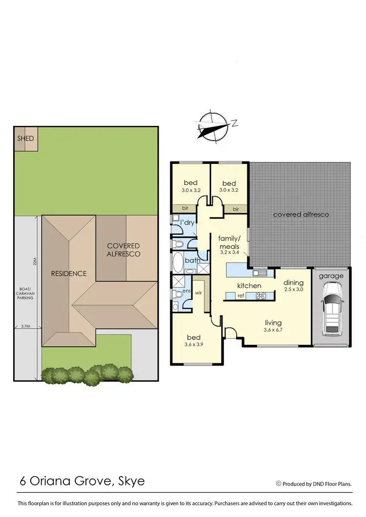Floorplan of Homely house listing, 6 Oriana Grove, Skye VIC 3977