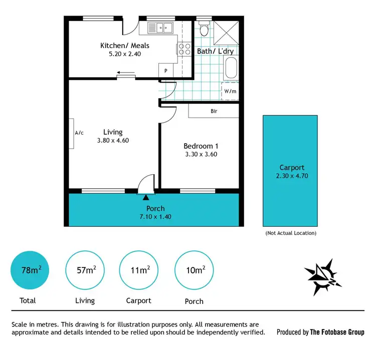 Floorplan of Homely unit listing, 3/77 Diagonal Road, Somerton Park SA 5044