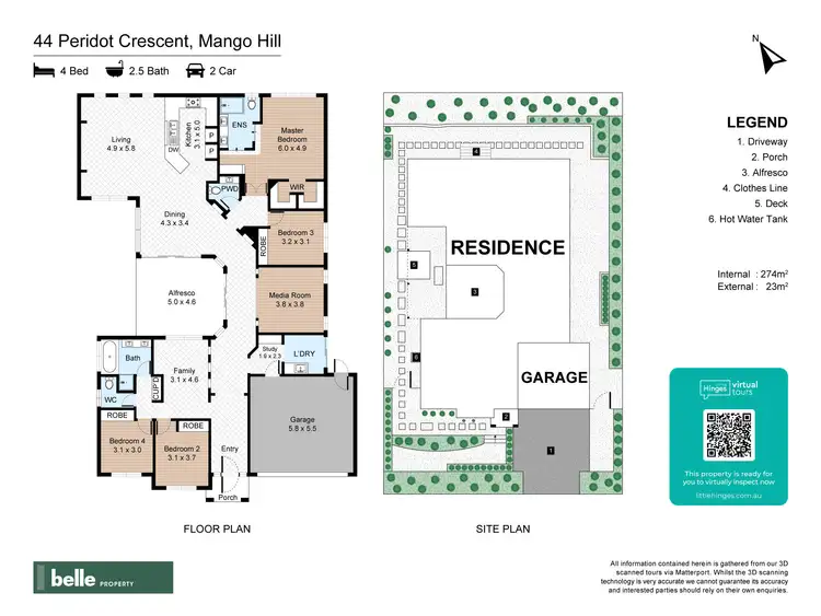 Floorplan of Homely house listing, 44 Peridot Crescent, Mango Hill QLD 4509