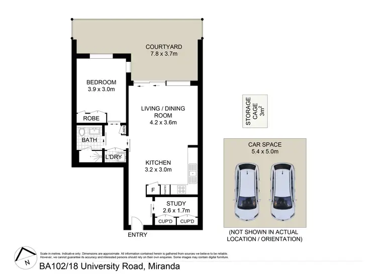 Floorplan of Homely apartment listing, BA102/18 University Road, Miranda NSW 2228