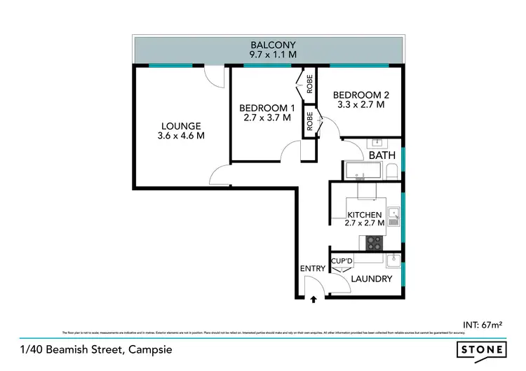 Floorplan of Homely apartment listing, 1/40 Beamish Street, Campsie NSW 2194