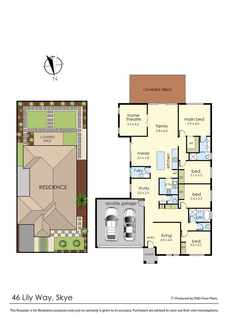 Floorplan of Homely house listing, 46 Lily Way, Skye VIC 3977