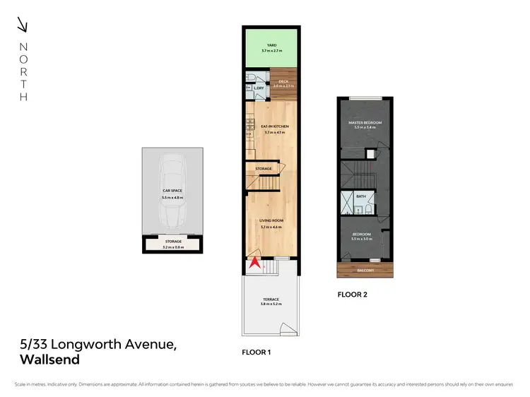Floorplan of Homely townhouse listing, 5/33 Longworth Avenue, Wallsend NSW 2287