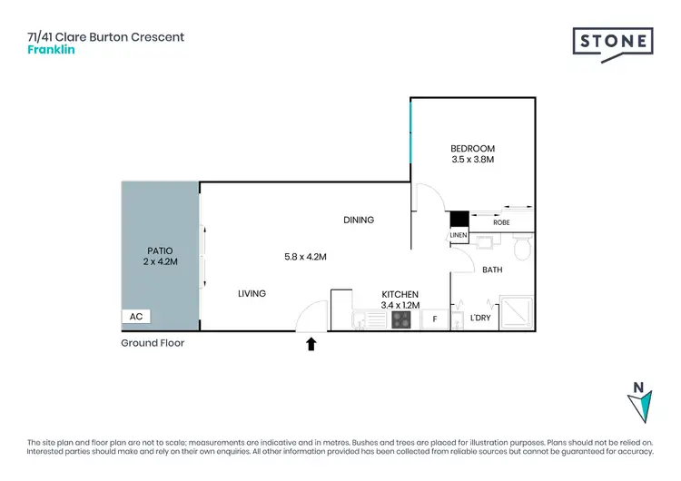 Floorplan of Homely apartment listing, 71/41 Clare Burton Crescent, Franklin ACT 2913