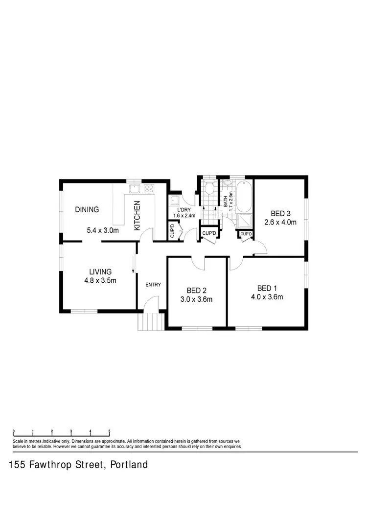 Floorplan of Homely house listing, 155 Fawthrop Street, Portland VIC 3305