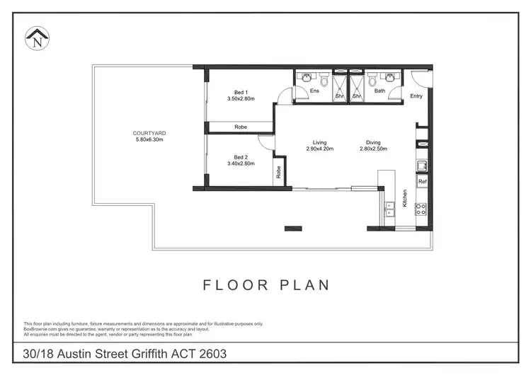 Floorplan of Homely apartment listing, 30/18 Austin Street, Griffith ACT 2603