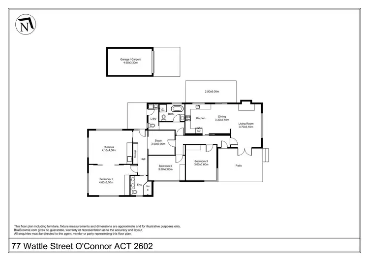 Floorplan of Homely house listing, 77 Wattle Street, O'connor ACT 2602