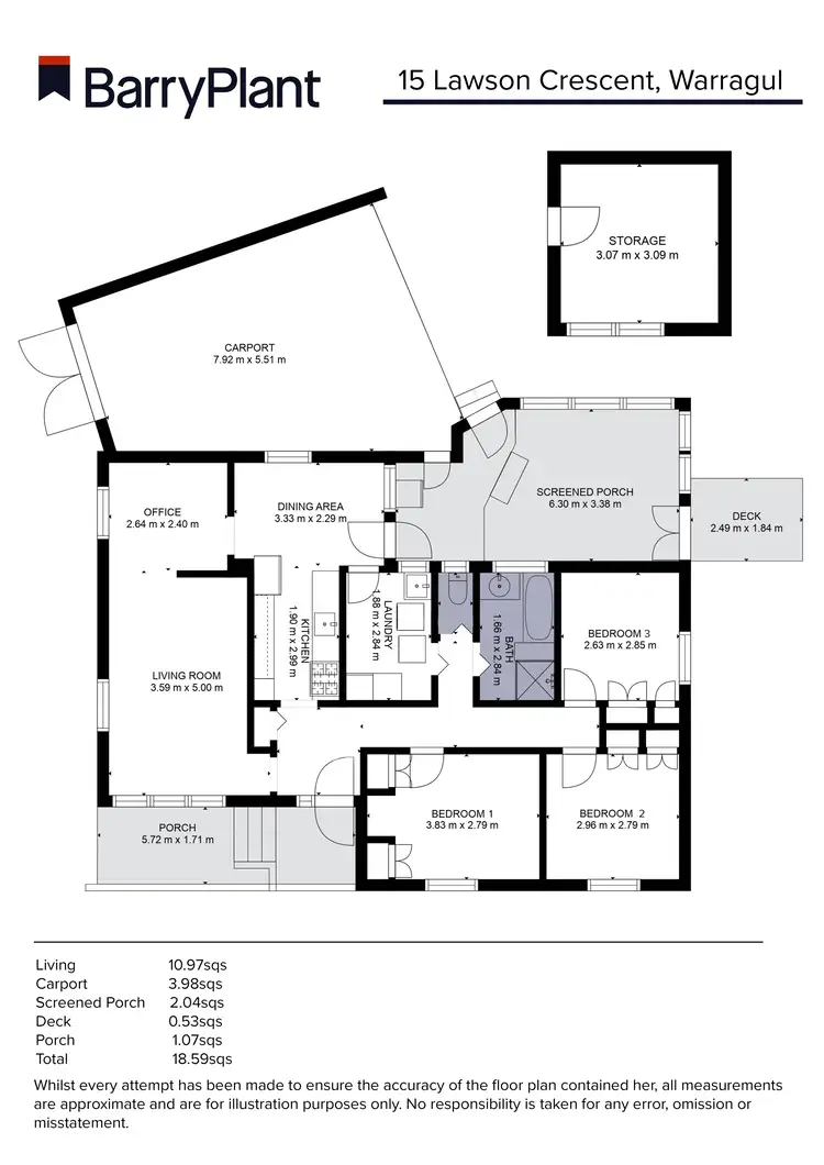Floorplan of Homely house listing, 15 Lawson Crescent, Warragul VIC 3820
