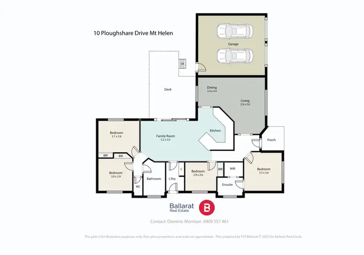 Floorplan of Homely house listing, 10 Ploughshare Drive, Mount Helen VIC 3350