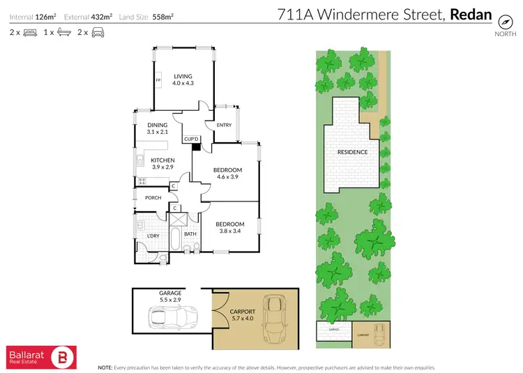 Floorplan of Homely house listing, 711A Windermere Street, Redan VIC 3350