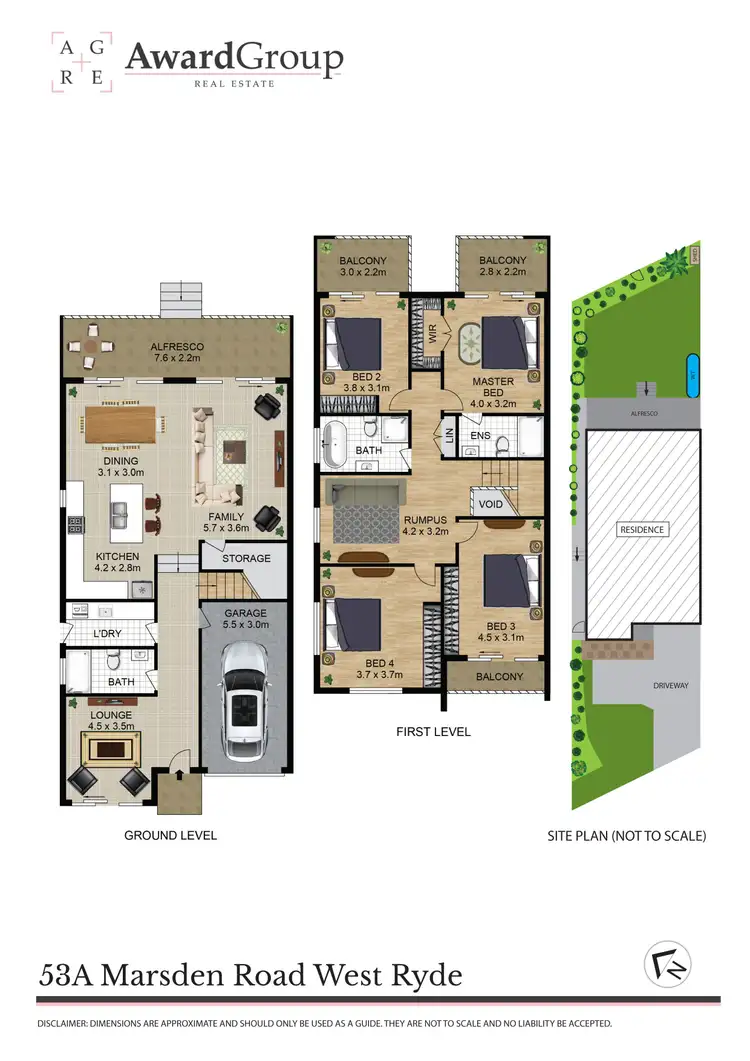 Floorplan of Homely semi-detached listing, 53A Marsden Road, West Ryde NSW 2114