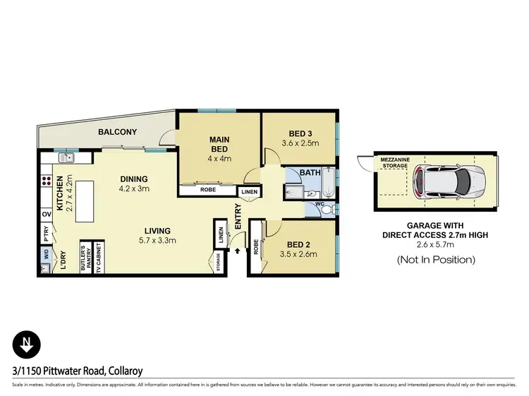 Floorplan of Homely apartment listing, 3/1150 Pittwater Road, Collaroy NSW 2097