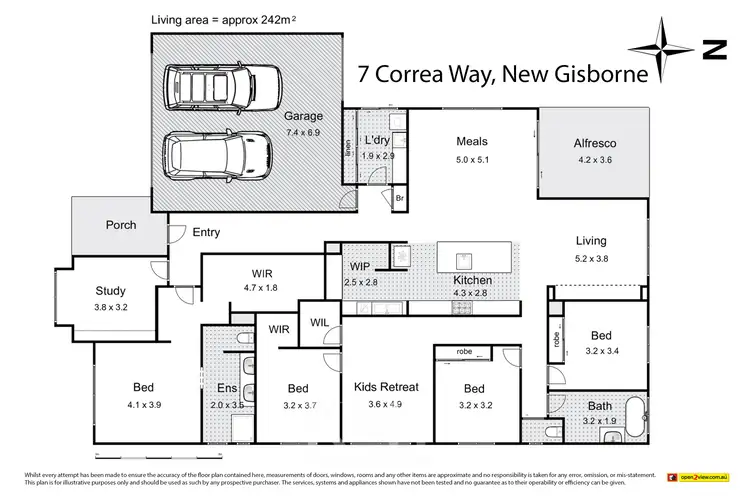 Floorplan of Homely house listing, 7 Correa Way, New Gisborne VIC 3438