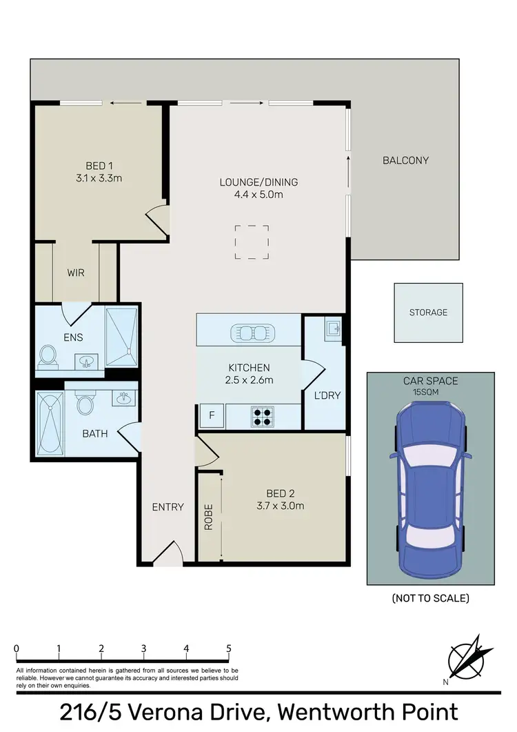 Floorplan of Homely unit listing, 216/5 Verona Drive, Wentworth Point NSW 2127