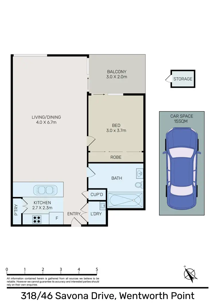 Floorplan of Homely apartment listing, 318/46 Savona Drive, Wentworth Point NSW 2127