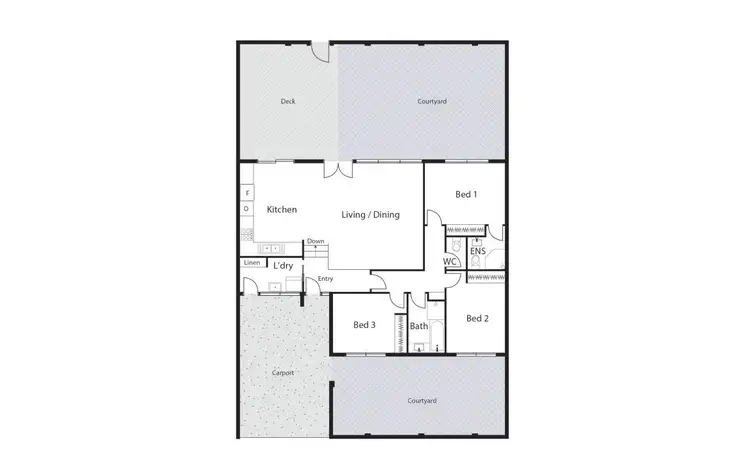 Floorplan of Homely townhouse listing, 3 Southee Place, Farrer ACT 2607
