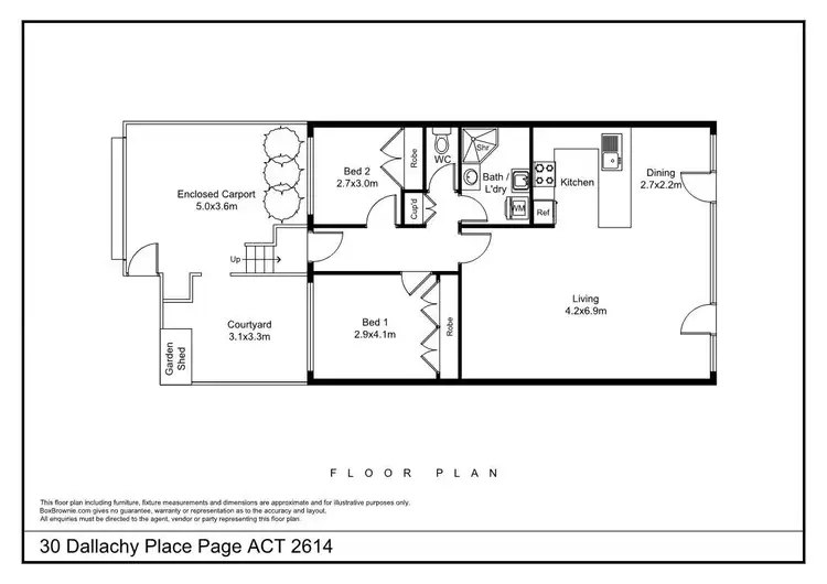 Floorplan of Homely townhouse listing, 30 Dallachy Place, Page ACT 2614